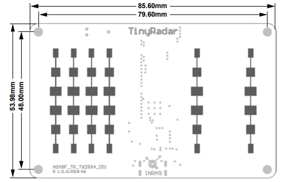 Plan mécanique - Analog Devices Inc. Module d’évaluation de radar EV-TINYRAD24G