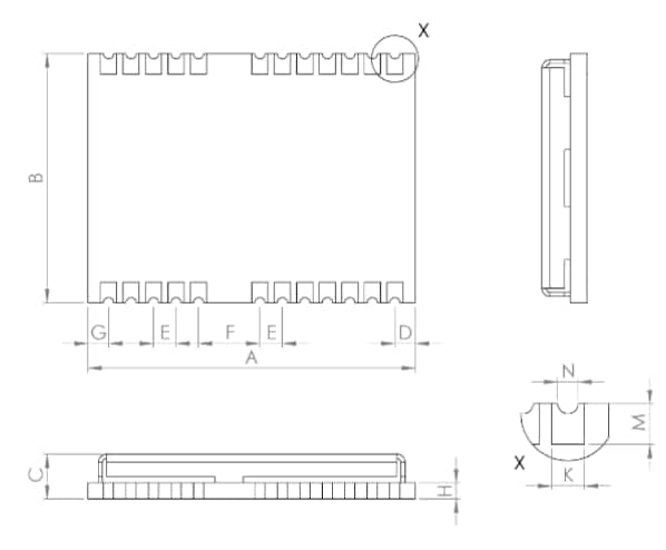 Schéma - u-blox Module récepteur GNSS NEO-M9N-00B