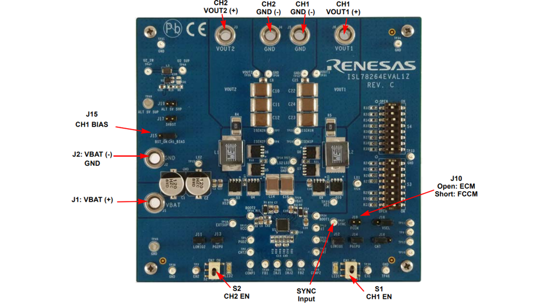 Renesas Electronics Carte d'évaluation ISL78264EVAL1Z