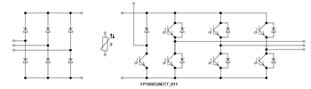 Schéma du circuit d'application - Infineon Technologies Modules IGBT PIM 1 200 V