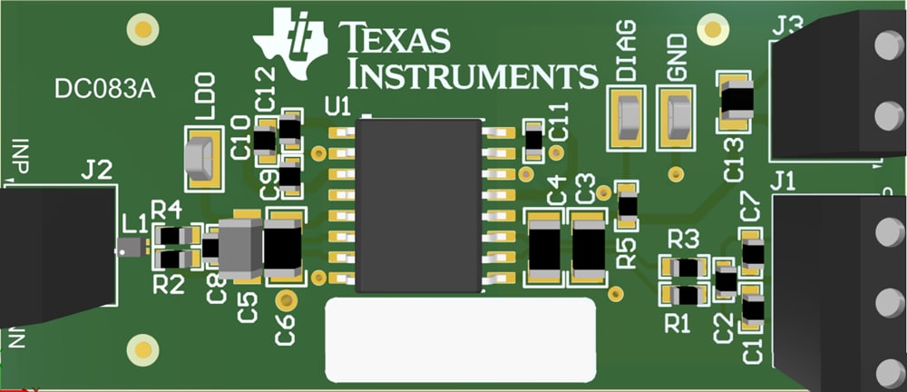 Plan mécanique - Texas Instruments EVM AMC3301EVM/AMC3302EVM/AMC3330EVM