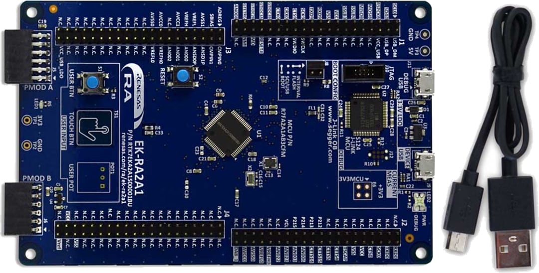 Renesas Electronics Kit d'évaluation EK-RA2A1 pour le groupe de microcontrôleurs (MCU) RA2A1