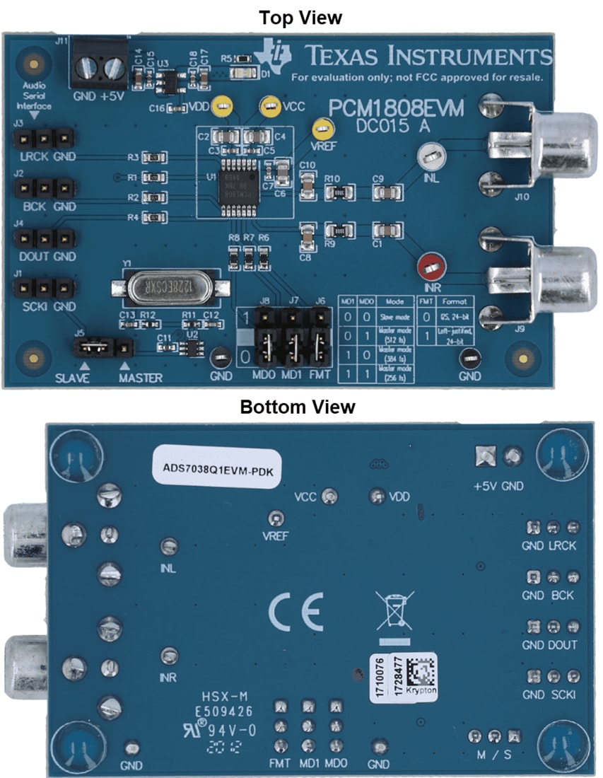 Plan mécanique - Texas Instruments Module d'évaluation (EVM) PCM1808EVM ADC