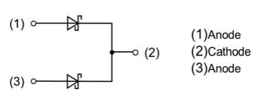 Schéma du circuit d'application - ROHM Semiconductor Diodes barrières Schottky automobiles RBR40NSx0AFH