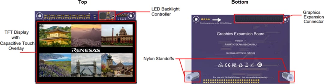 Renesas Electronics Kit d'évaluation graphique EK-RA6M3G pour le RA6M3
