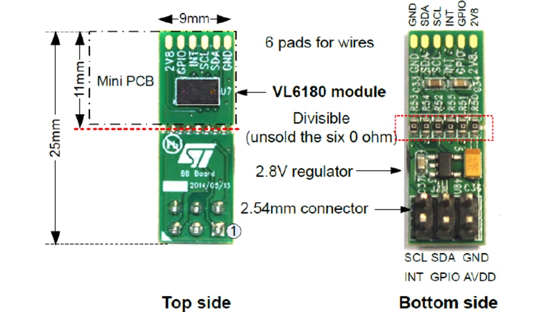 STMicroelectronics Cartes détachables VL6180-SATEL
