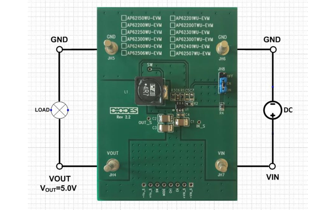 Diodes Incorporated Cartes d'évaluation AP6230x-EVM