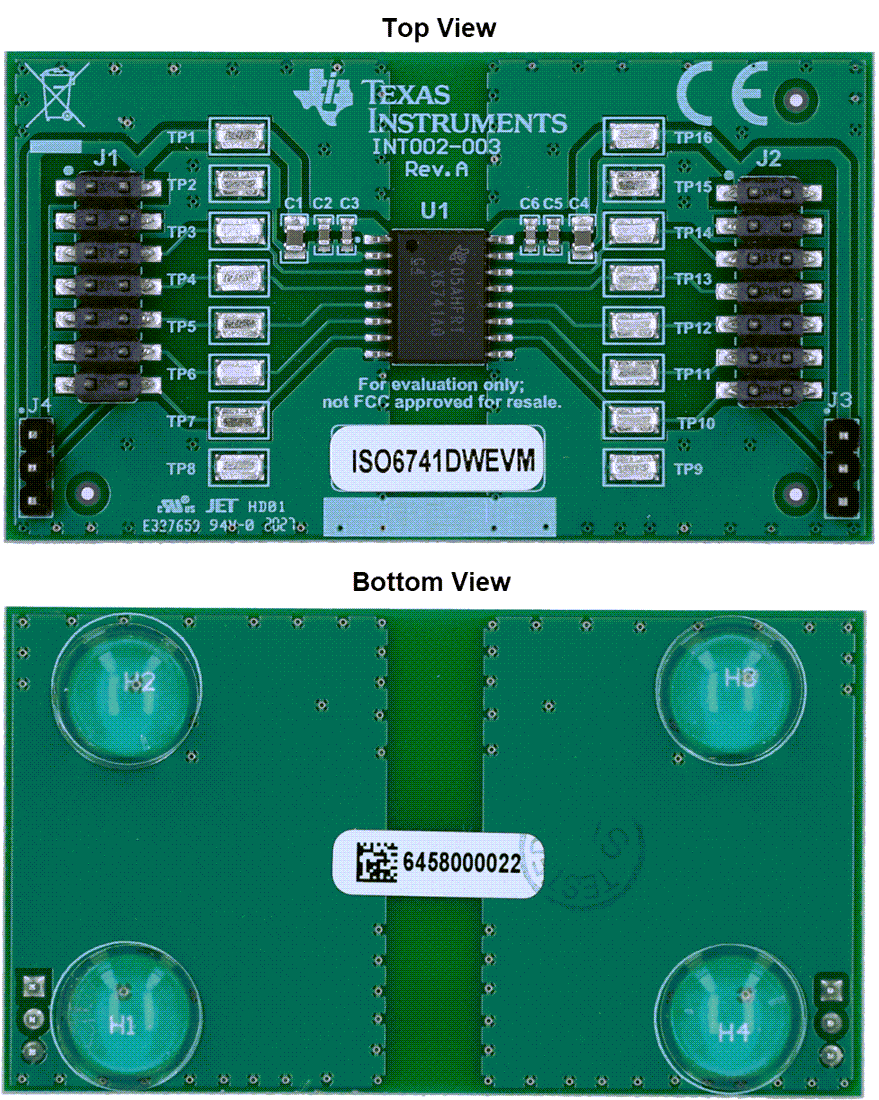 Plan mécanique - Texas Instruments Module d'évaluation ISO6741DWEVM