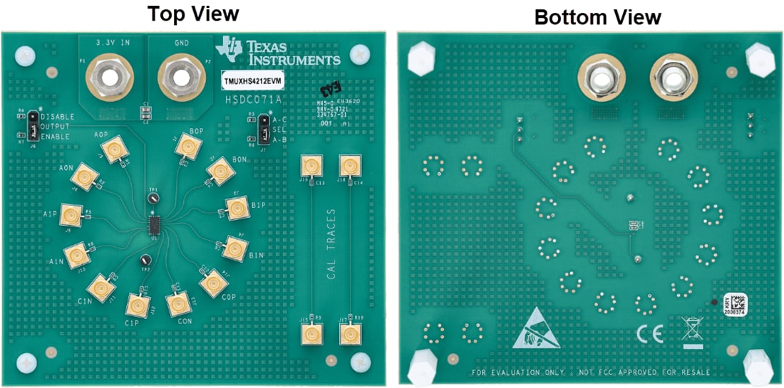 Plan mécanique - Texas Instruments Module d'évaluation (EVM) multiplexeur/démultiplexeur TMUXHS4212EVM