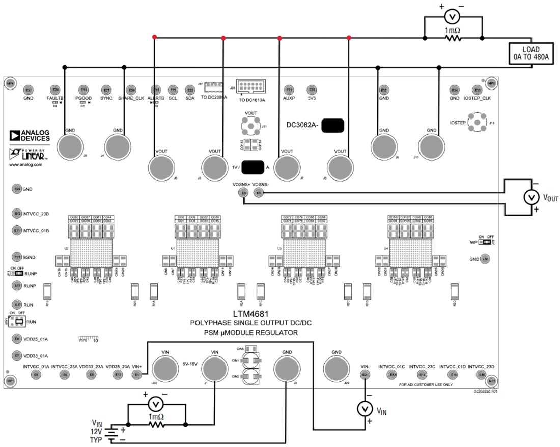Plan mécanique - Analog Devices Inc. Circuit de démonstration DC3082A-C pour LTM4681