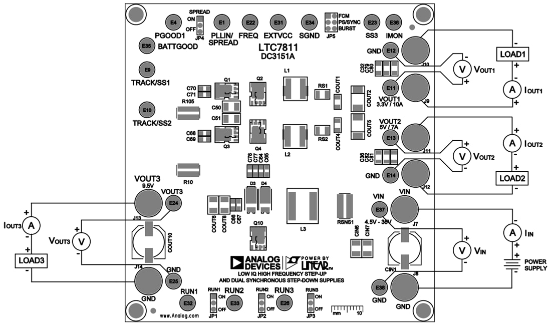 Plan mécanique - Analog Devices Inc. Circuit de démonstration DC3151A pour LTC7811