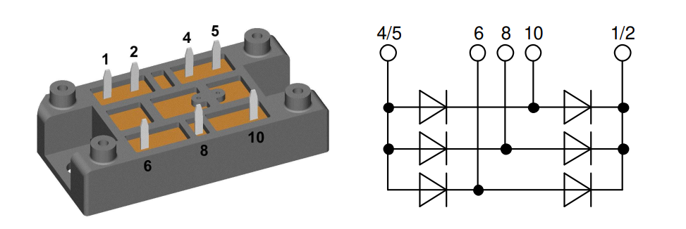 Circuit de localisation - IXYS Module redresseur standard MDMA120U1600VA