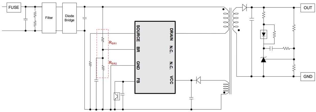 Schéma du circuit d'application - ROHM Semiconductor Convertisseurs CC/CC BM2P064EF / BM2P104EF / BM2P134EF