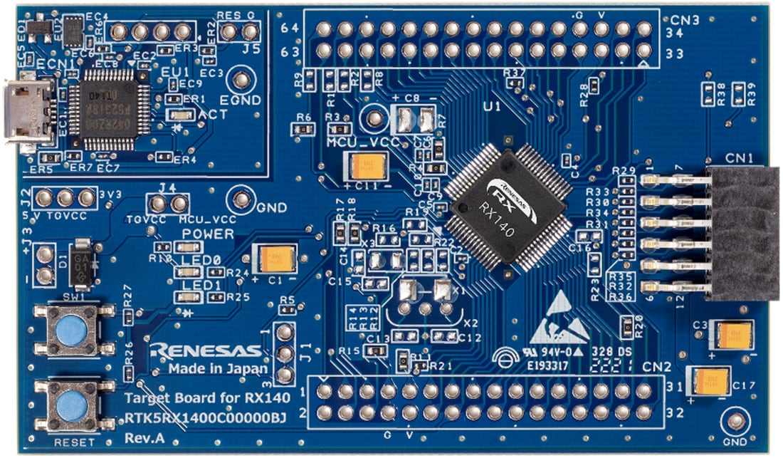 Plan mécanique - Renesas Electronics Carte cible RTK5RX1400C00000BJ