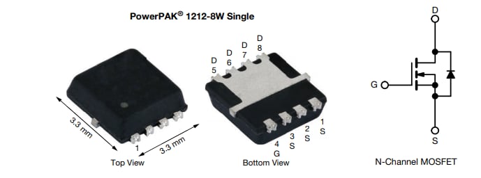 Vishay / Siliconix MOSFET 60 V à canal N automobile SQS660CENW