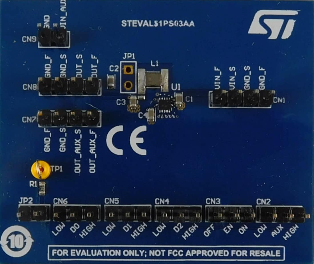 Plan mécanique - STMicroelectronics Carte d'évaluation de convertisseur STEVAL-1PS03A