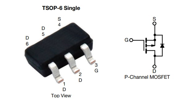 Vishay / Siliconix MOSFET 80 V à canal P (D-S) Si3129DV