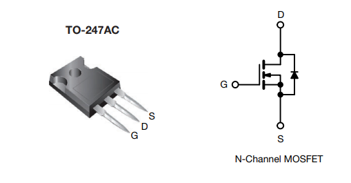 Schéma du circuit d'application - Vishay / Siliconix MOSFET de puissance série E SiHG080N60E