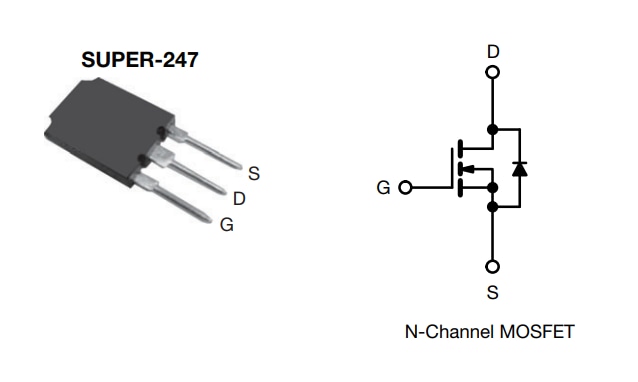 Vishay / Siliconix MOSFET de puissance SiHS90N65E