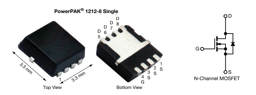 Schéma du circuit d'application - Vishay / Siliconix MOSFET 70 V à canal N (D-S) SiS176LDN