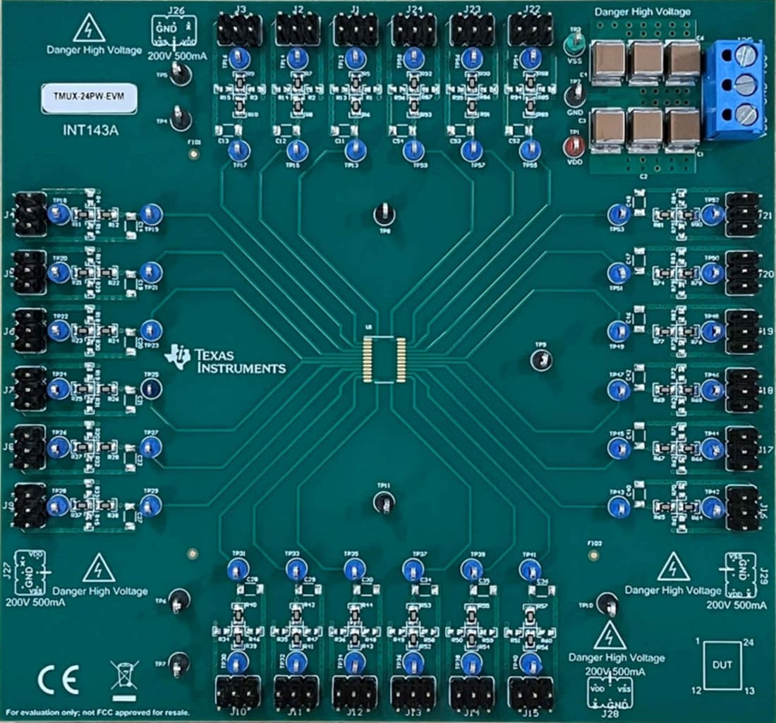 Plan mécanique - Texas Instruments Module d'évaluation de commutateur analogique TMUX - 24PW-EVM