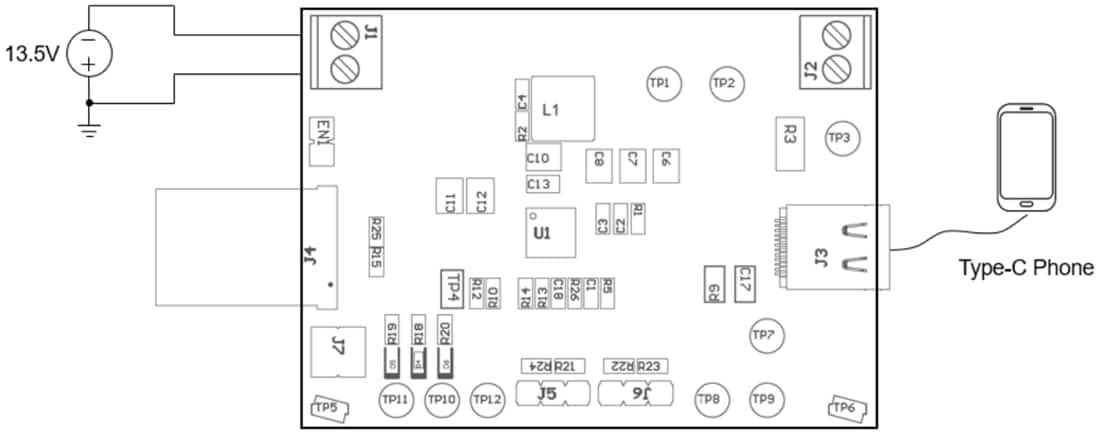 Plan mécanique - Texas Instruments Module d'évaluation de contrôleur TPS2583xAQ1EVM-147