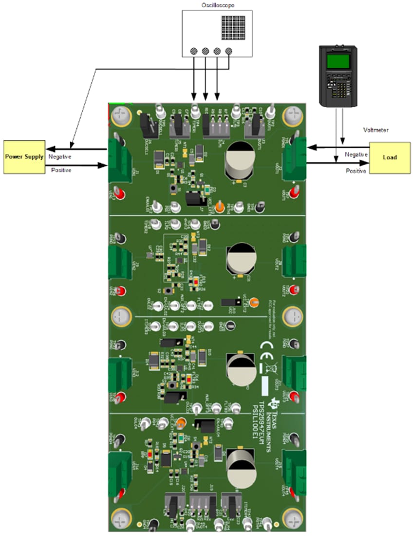 Plan mécanique - Texas Instruments Module d'évaluation (EVM) eFuse TPS25947EVM