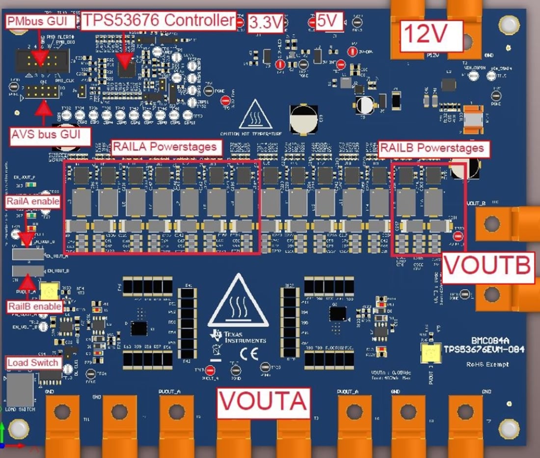 Plan mécanique - Texas Instruments Module d'évaluation (EVM) de contrôleur TPS53676EVM