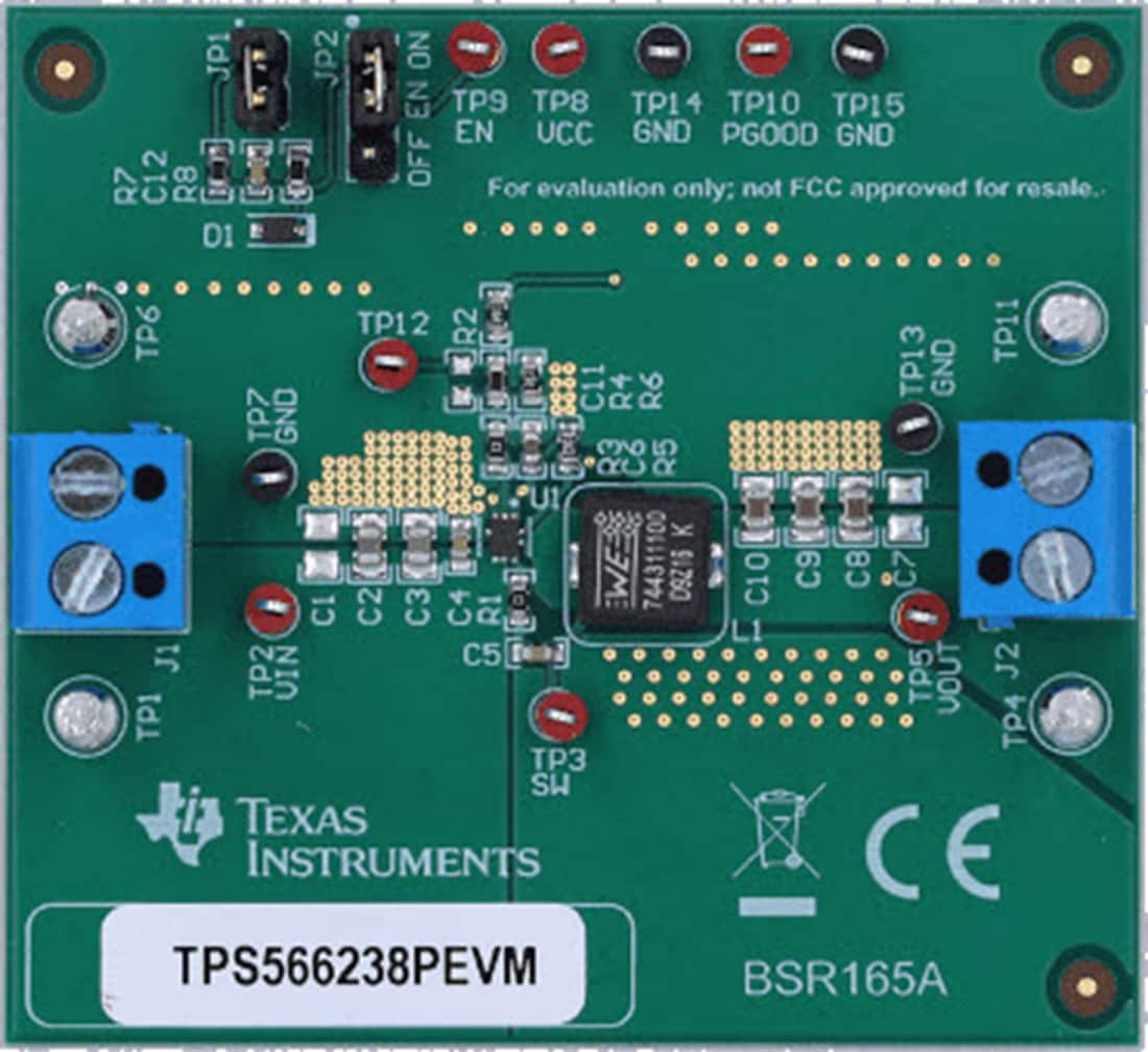Plan mécanique - Texas Instruments Module d'évaluation (EVM) de convertisseur TPS566238PEVM