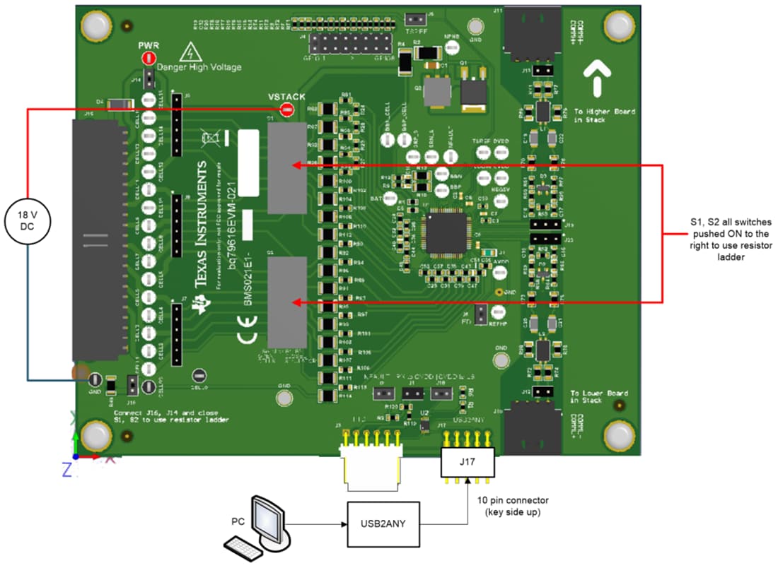 Plan mécanique - Texas Instruments Module d'évaluation du moniteur de batterie bq79616EVM-021