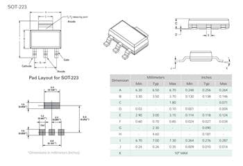 IXYS SCR sensibles 1,5 A série S802xSx EV