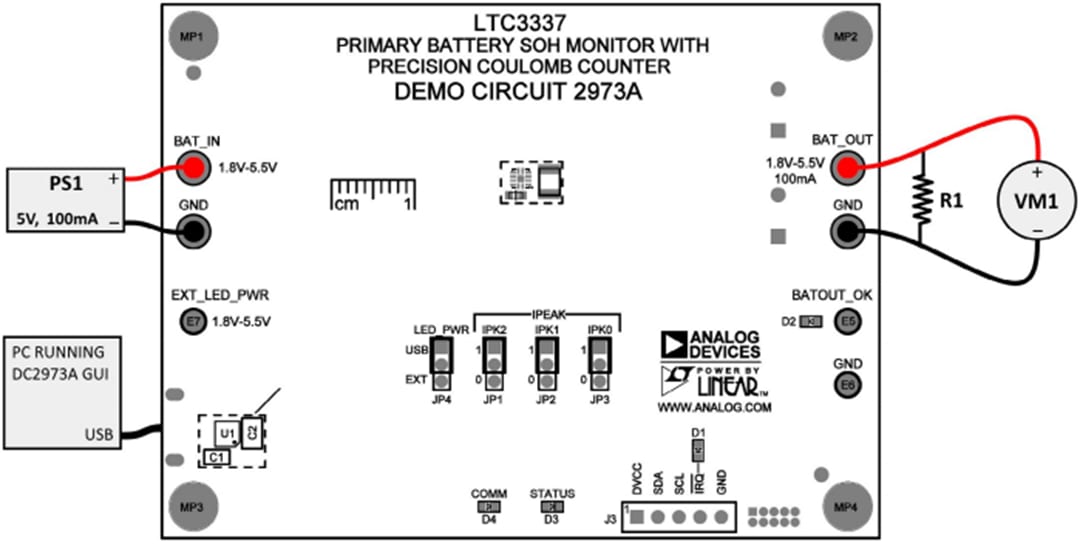 Plan mécanique - Analog Devices Inc. Carte de démonstration DC2973A