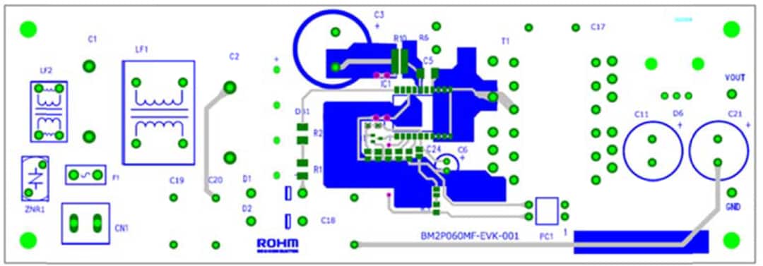 Plan mécanique - ROHM Semiconductor Carte d'évaluation BM2P060MF-EVK-001