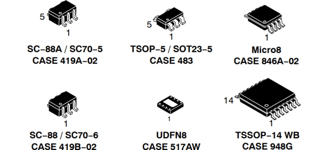 Plan mécanique - onsemi Amplificateurs opérationnels de précision NCS2180x et NCV2180x