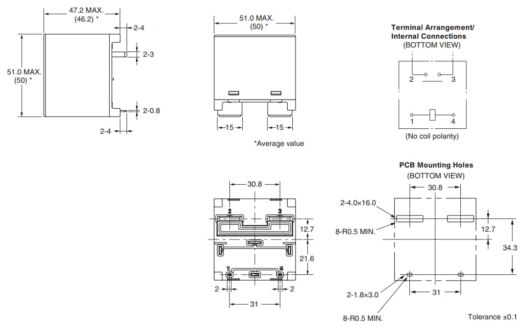 Omron Electronics Relais de puissance PCB G9KA