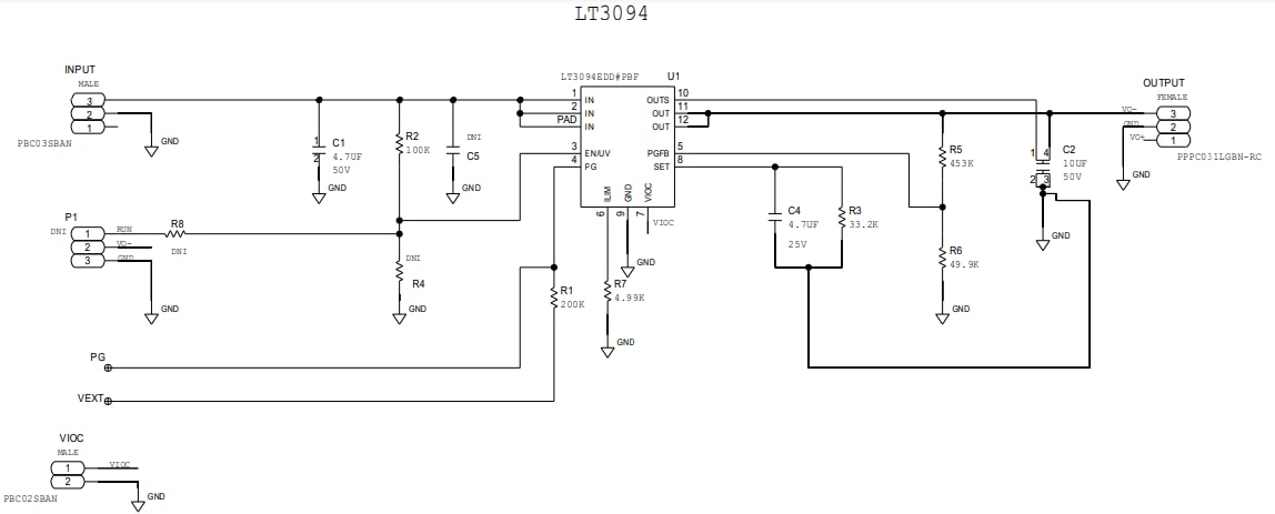 Schéma - Analog Devices Inc. Carte d'évaluation SCP-LT3094-EVALZ