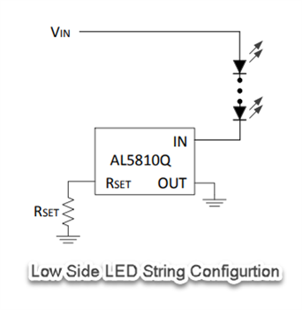 Schéma - Diodes Incorporated Pilote de LED linéaire réglable 60 V AL5810Q