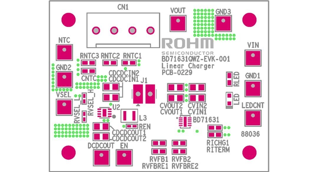 Plan mécanique - ROHM Semiconductor Carte d'évaluation BD71631QWZ-EVK-001