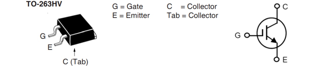 Plan mécanique - IXYS IGBT haute tension IXGA20N250HV