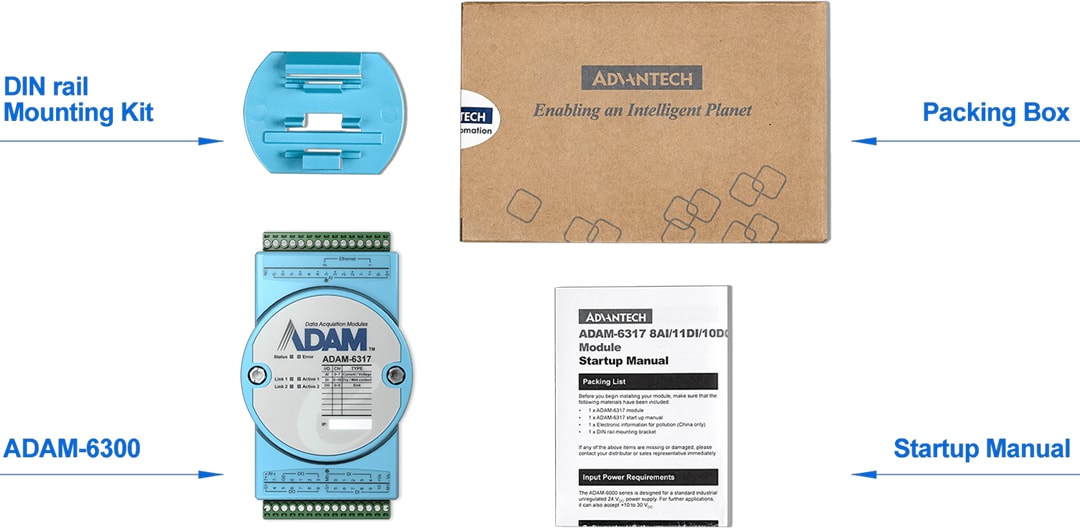 Advantech Modules d'E/S Ethernet OPC UA ADAM-6300