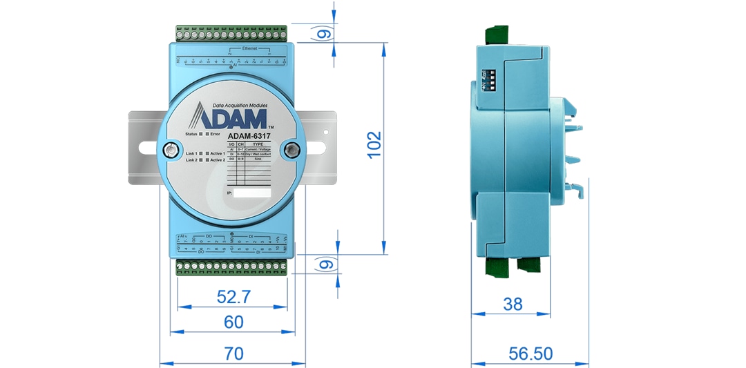 Advantech Modules d'E/S Ethernet OPC UA ADAM-6300