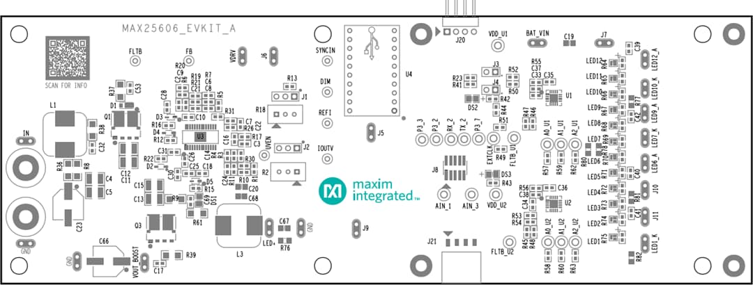 Plan mécanique - Analog Devices / Maxim Integrated Système d’évaluation MAX25606EVSYS