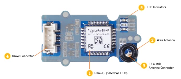 Seeed Studio Module Grove LoRa-E5 (STM32WLE5JC)