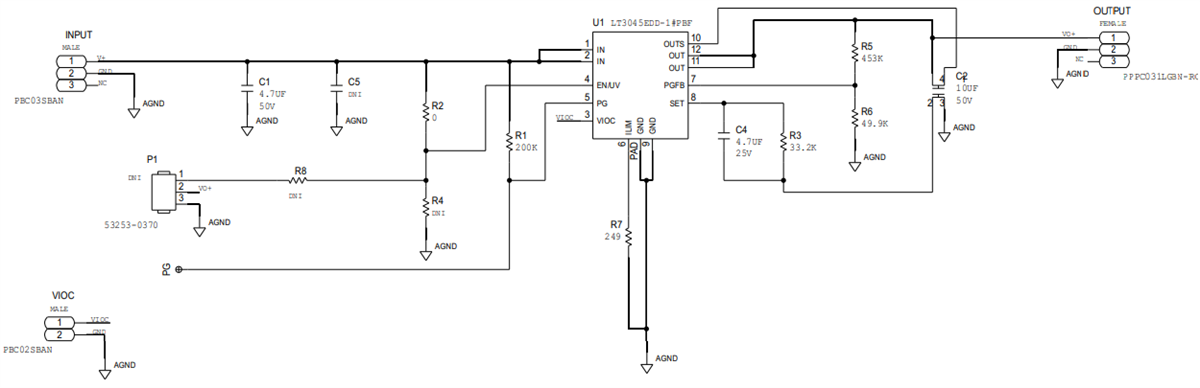 Schéma - Analog Devices Inc. Carte d'évaluation SCP-LT3045-1-EVALZ