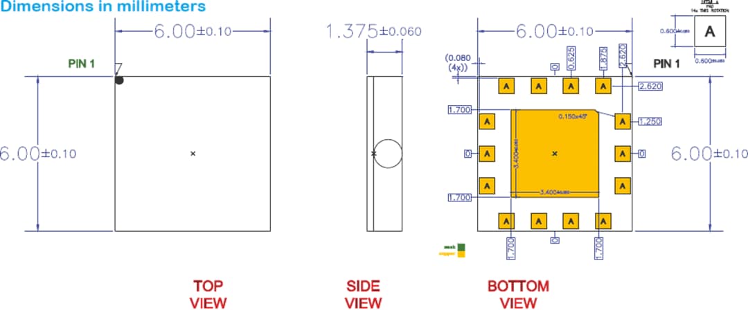 Plan mécanique - Qorvo Égaliseur variable commandé en tension QPC7337