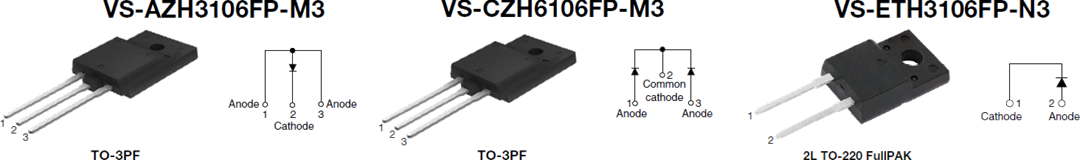 Plan mécanique - Vishay Redresseurs hyper-rapides FRED Pt 30 A 600 V®