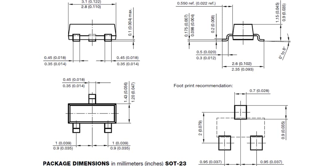 Plan mécanique - Vishay Semiconductors Diodes de protection ESD VCAN36A2-03G et VCAN36A2-03S