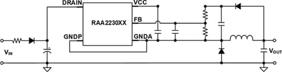 Renesas Electronics Régulateurs Buck CA-CC non isolés 700 V RAA2230xx