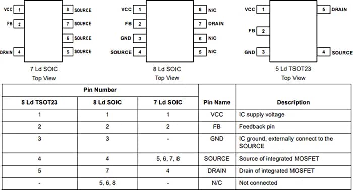 Renesas Electronics Régulateurs Buck CA-CC non isolés 700 V RAA2230xx