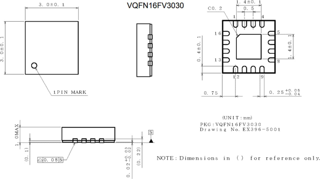 Plan mécanique - ROHM Semiconductor Convertisseurs CC-CC Buck automobiles série BD9S